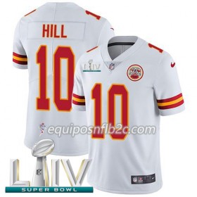 Camiseta Hombre NFL Kansas City Chiefs Tyreek Hill 10 Nike Blanco 2020 Super Bowl LIV